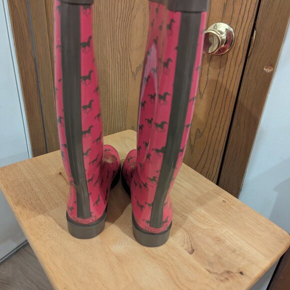 Smokey Mountain Rubber Muck Rain Boots -Pink Horse- Women's Size 5 - Picture 5 of 6